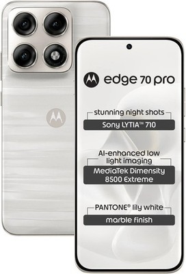 Motorola Edge 70 Pro 5G 256GB Marble Lily White Unlocked Global Version 50MP AI