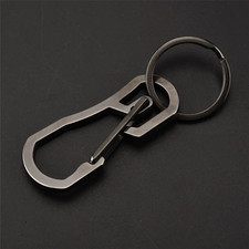 Titanium Heavy Duty Carabiner Keychain EDC Quick Release Hooks with Titanium Key