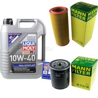 Mann Inspektionspaket 5L Liqui Moly Leichtlauf 10W-40 FüR Fiat Doblo 1.6 16V