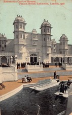 Eintritt zum Ehrenhof französisch-britische Ausstellung London um 1908 Postwagen (F394)