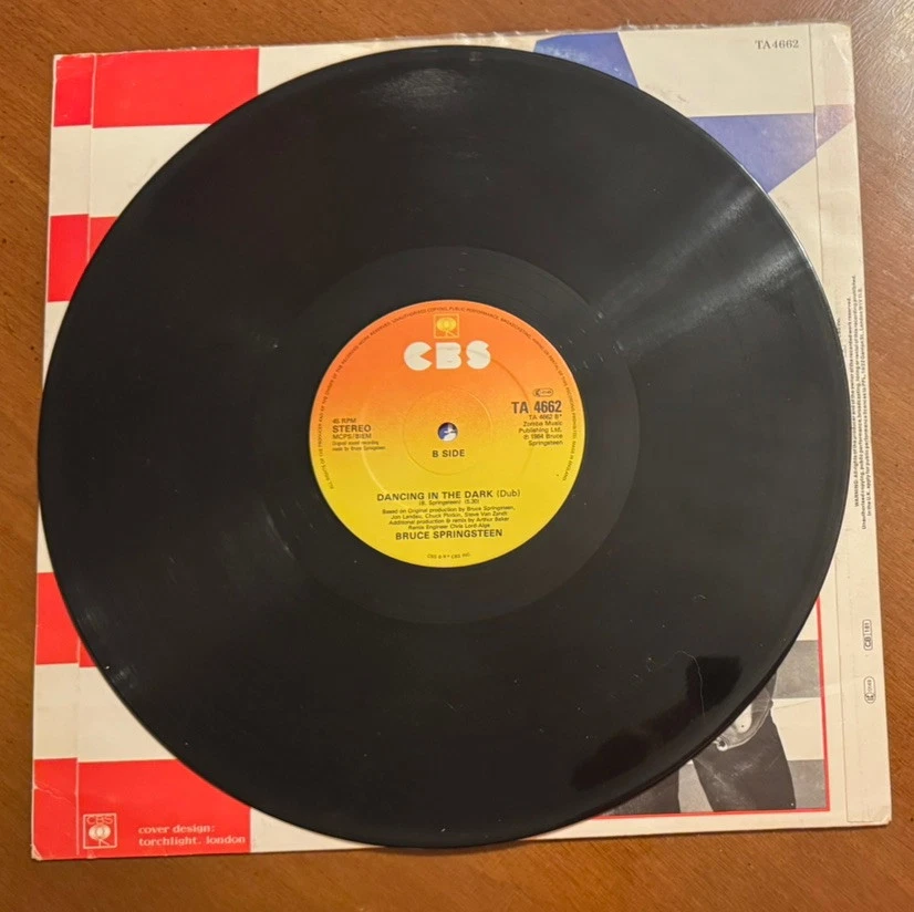 Bruce Springsteen UK Cover Me Extended Dance Mix 12” Vinyl Single Jersey Girl - Image 4 of 4
