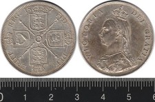 Great Britain: 1887 Florin QV silver Two Shillings 2/-