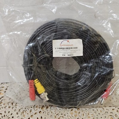 SatMaximum 100FT BNC Video Power Siamese Cable CCTV Security Camera New