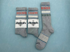 3 Pairs Bombas Men's Solid Honeycomb Calf socks Size Large 9-13 Grey