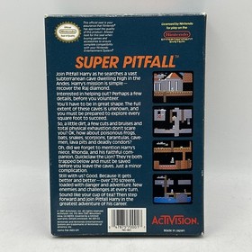 Super Pitfall NES Nintendo In Box + Dust Cover & Foam No Manual - CLEAN TESTED