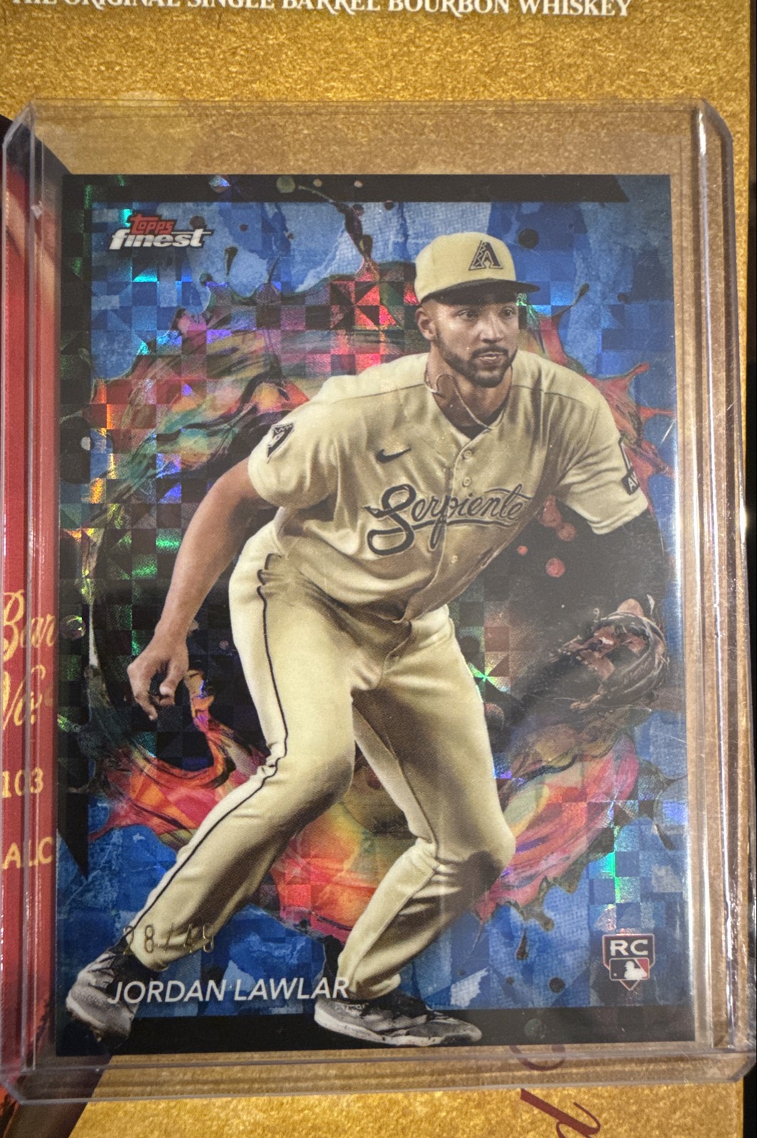 2024 Topps Finest - Rare Jordan Lawlar #239 Blue Checkerboard Refractor /49 (RC)