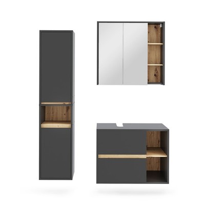 Badmöbel-Set Vicco Viola 3 Teile