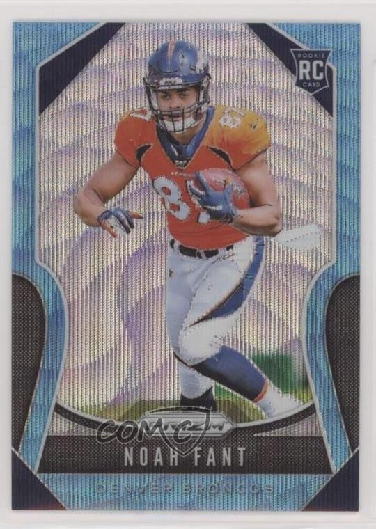 2019 Panini Prizm Rookies Blue Wave Prizm 133/199 Noah Fant #365 2w0