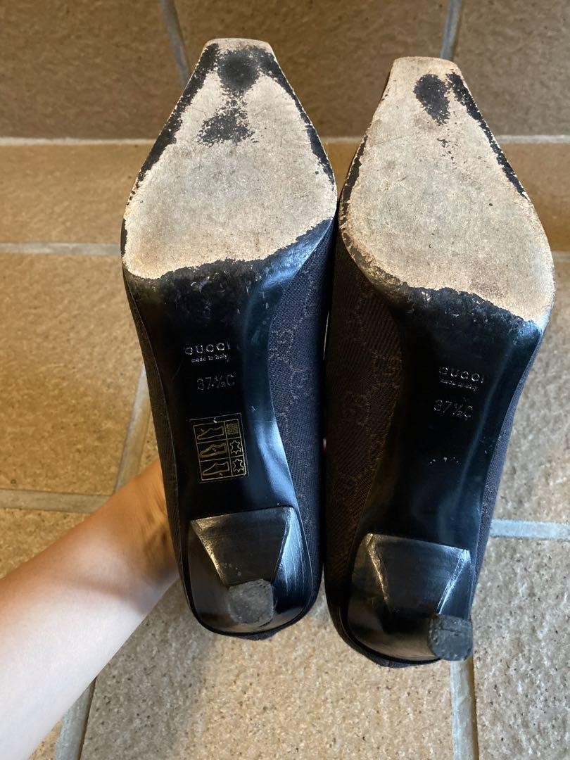 Gucci Pumps Heel Dark Brown With GG Pattern Size 37.5 US About7.5 For Women thumbnail 13