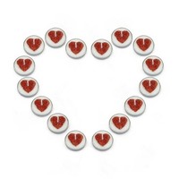 16 Red Glitter Heart Tealights Candles Valentines Day Romantic Decor Love Light