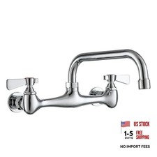 Wall Mount Commercial Sink Faucet 8 inch Center Commercial Faucet 8Inches