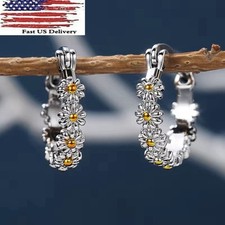 Stud Earrings Silver Plated Jewelry Cubic Zirconia A Pair/set Lab-Created A6