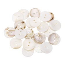 22Pcs Shell Buttons Mother of Pearl Button 20mm Sewing Button Yellow White