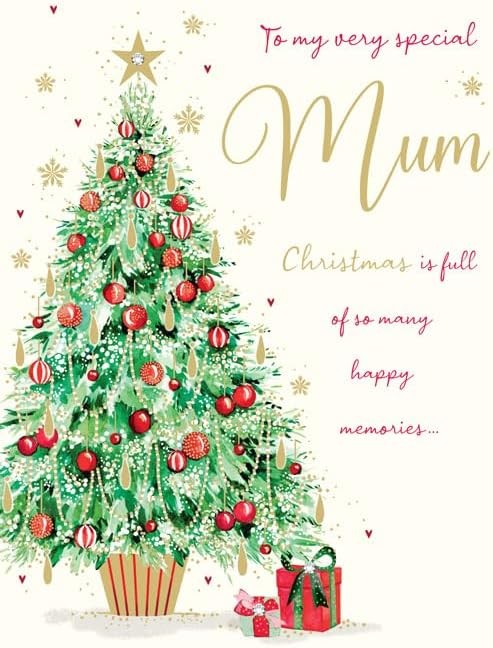 Mum Christmas Card. 9x6 Inches (23x15cm)