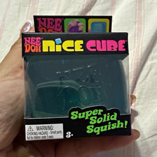 Schylling NeeDoh Nice Cube Super Solid Squish Squeeze Toy Blue Ages 3