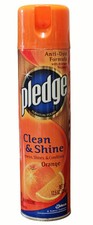 Pledge Furniture Polish - Clean Shine - Orange - 12.5 oz Dated 2006