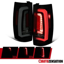 Fit 2007-2014 Chevy Tahoe Suburban Black Smoke Sequential Led Tail Lights Lamps