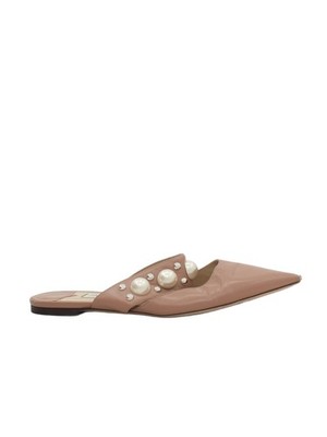 Jimmy Choo flache Damenschuhe UK 6,5 rosa 100 % andere Schieberegler