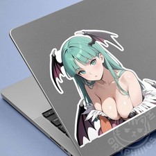 Morrigan Waifu Peeker beuitiful 5in Anime Car laptop Vinyl Sticker 05