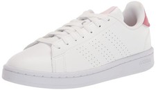 adidas Women's Advantage Sneaker, White/White/Pink Strata, 9.5