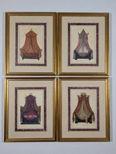H. Hal Kramer Chicago Antique Collection Set Of 4 Canopy Bed Framed Prints