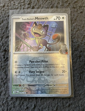 Pokémon TCG Team Rocket's Meowth 149/182 Reverse Holo Rare 70 HP