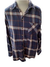 Herren Hemd Holzfällerhemd  XL 43/44 Flanell kariert Baumwolle