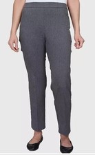 Alfred Dunner Allure Womens Super Stretch Modern Fit Gray Pants 12P NWT