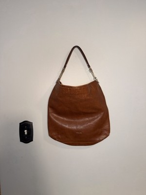 Coach Madison Pebbled Leather Shoulder Bag. Camel brown. Code 27858.