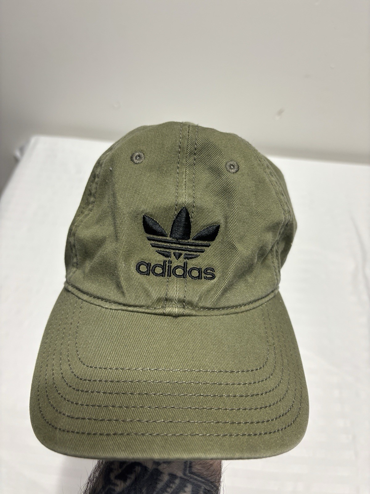 Adidas women's baseball Hat Cap army green Black logo Adjustable