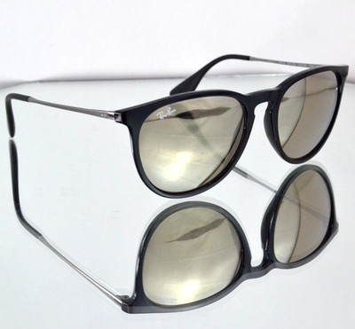 Ray-Ban ''Erika'' Sunglasses Black/Gold Flash Mirror Lenses RB4171 601/5A