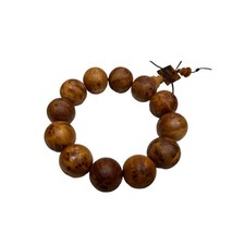 Natural Cypress Wood Beads Hand Rosary Praying Bracelet ws4685