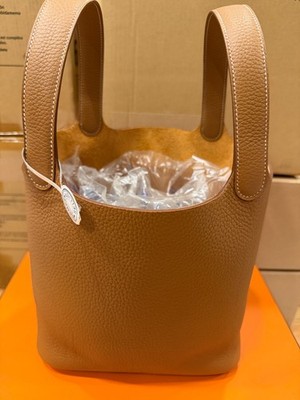 Hermes Picotin Lock 22 MM Gold Tote Bag - H060991CK37 - Brand New W/ Receipt