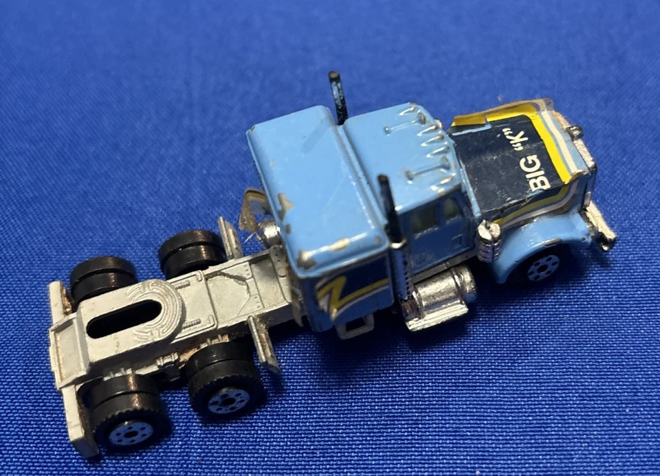 De colección 1980 Yatming Diecast 1/87 Iron Big K Red Devil Heavy Iron BF Kenworth Foto 4 de 4