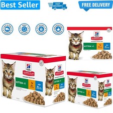 Science Plan Feline Chunks & Gravy Kitten Pouch Multipack 12 x 85g 27.44 per kilo