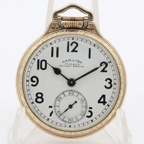 Antique 18s 1960 Hamilton 23j Mechanical Railroad Pocket Watch 950B 10k GF USA