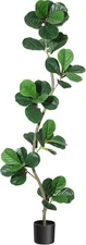 6FT Artificial Fiddle Leaf Fig Tree,Faux Potted Tree for Home Decor Office