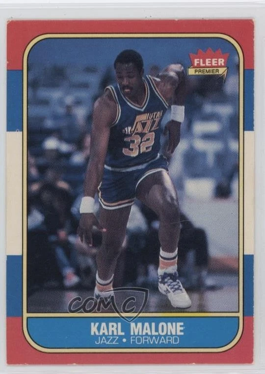 Fleer Karl Malone Basketball 1986-87 Season Sports Trading Cards
