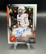 Topps 2025 Bowman Univ Chrome Brendan Sorsby On Card Auto White Refractor /15