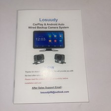 HD1080P Wired Backup Camera System with Apple Carplay  Android Auto,10'' Tou...