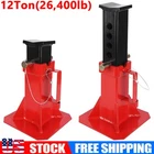 1 Pair 12 Ton Heavy Duty Pin Type Professional Car Jack Stand with Lock, Red