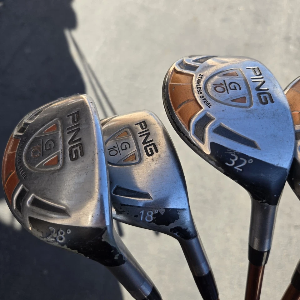 Juego de palos de golf de madera de calle Ping G10 18 21 24 28 32 ejes regulares suaves 5 7 9 11 Foto 2 de 4