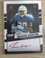 2025 Panini Luminance Omarion Hampton RC Auto Year One Red Ink On Card Rookie