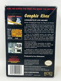 NES Nintendo - Genghis Khan - CIB Complete in Box w/ Poster (Koei, 1990)