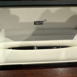 Engraved Mont Blanc 163 Rollerball Meisterstuck Platinum -Retail Box Ink Refills