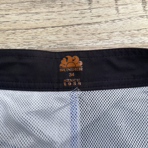 Sundek Fixed Waste Board Short Swim Trunks Mens 34 Gray Black 4” inseam *READ* - Picture 6 of 9