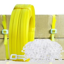 Banding Strapping Kit, Packaging Strapping Tool, Yellow 5900" Length Poly S...
