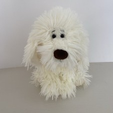 RUSS BERRIE CURLY DOG Puppy Big Nose Eyebrow PLUSH TOY 10  - Adorable 
