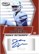 2019 SAGE HIT Autographs Red #A60 Jake Dolegala Auto - FB