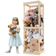 300L Large Stuffed Animal Storage Space-saving Toy Storage Organizer w/Open Top